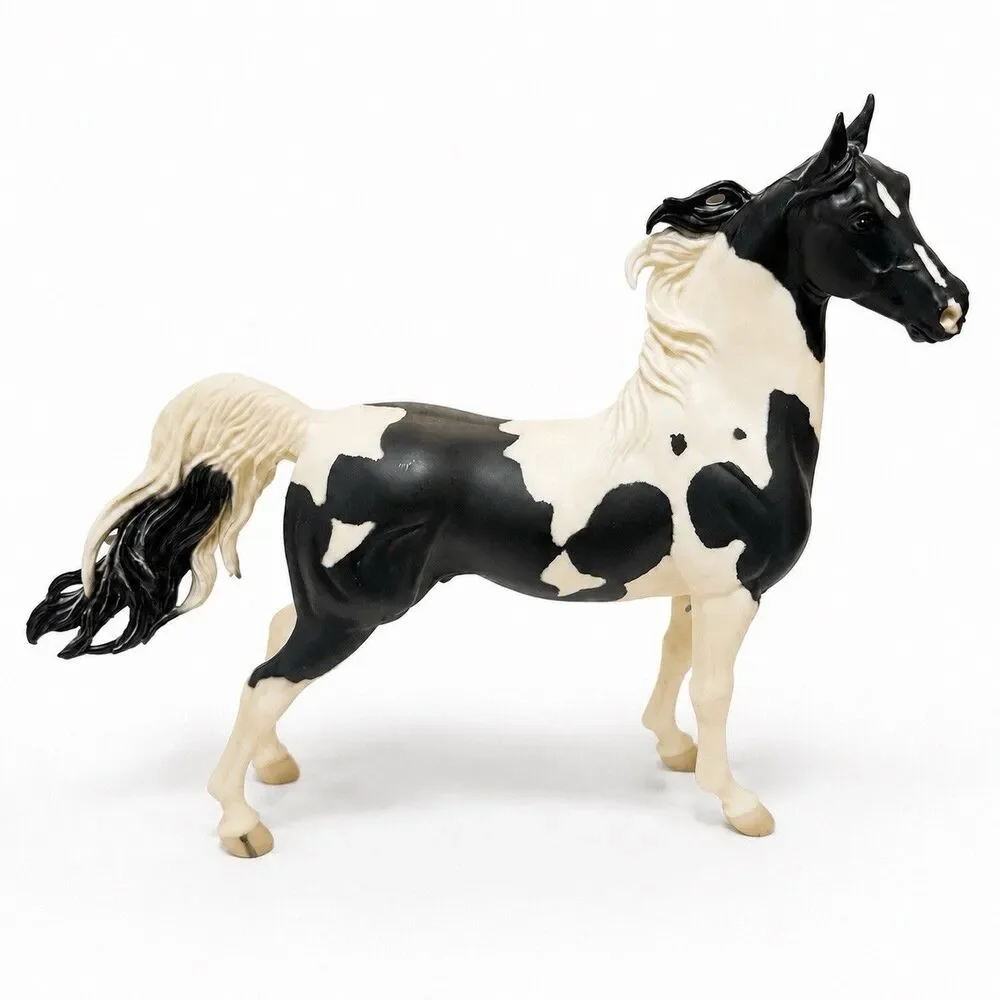 Breyer #1141 Standing Saddlebred Stallion Black White Traditional Horse